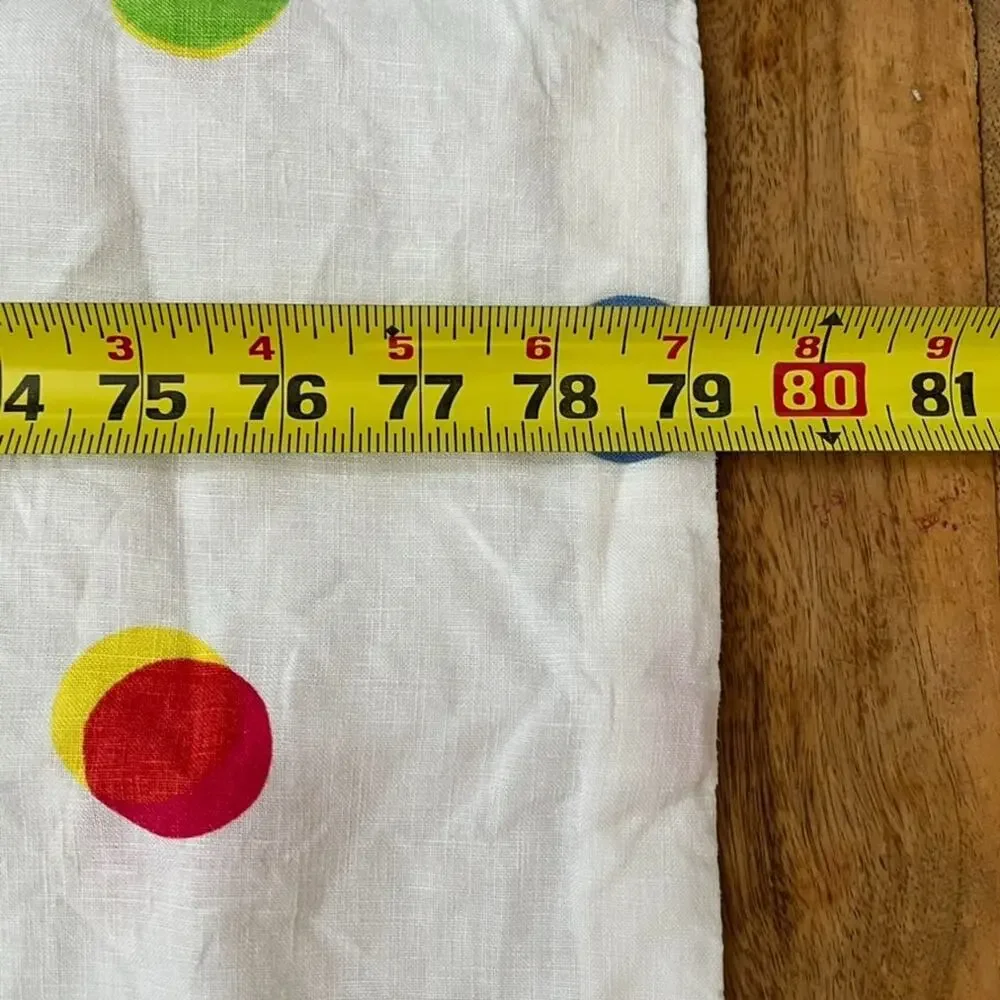 IKEA 100% Linen Rainbow Polka Dot 79x39.5 Duvet Cover and Pillowcase